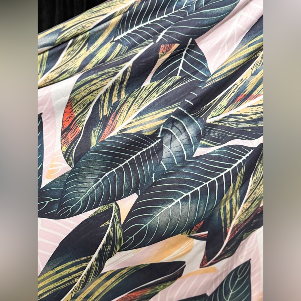 Ouges Women’s Green Palm Maxi Dress With Pockets … - image 2